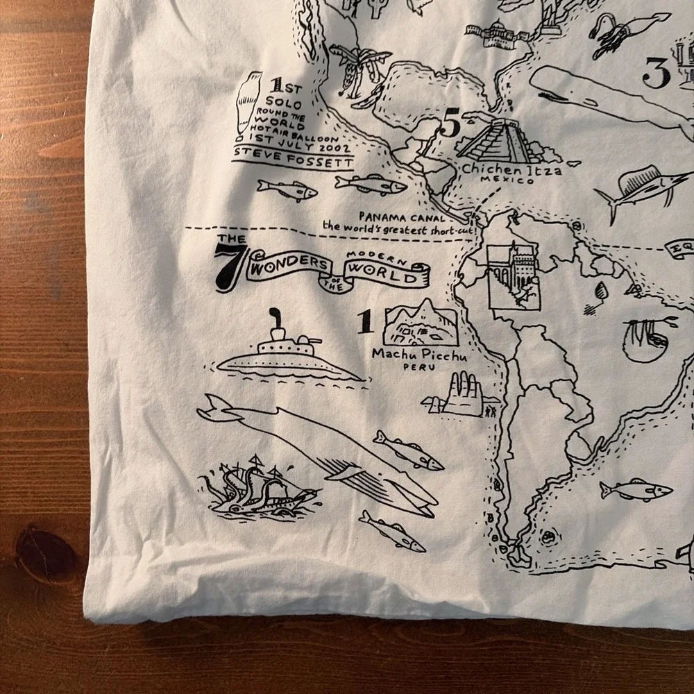 Eat Sleep Doodle World Map Coloring Pillowcase No Markers -Crafts-Kids